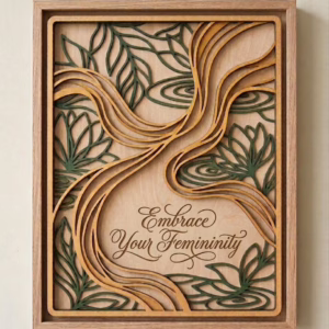 Embrace Your Femininity – 2D Layered Wood Art