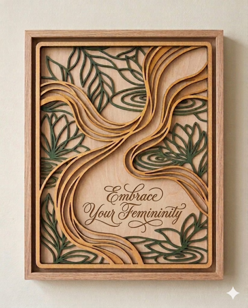 Embrace Your Femininity – 2D Layered Wood Art